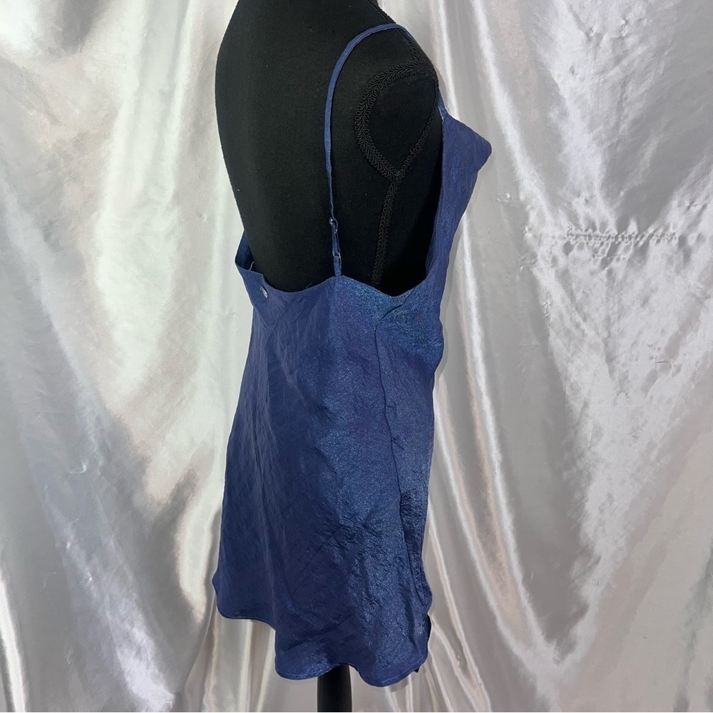 Montazami LA Sparkling Blue Cowl Neck Mini Dress – Glam & Eye-Catching Small - Picture 6 of 9